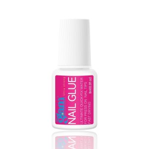 Glam Nail Glue, Quick-Fix Water Fast Drying, 8ml (0.3fl oz), Pink