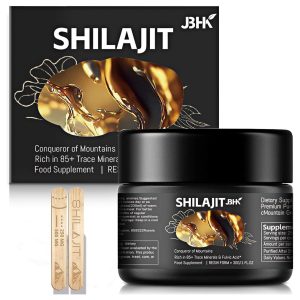 Premium Himalayan Shilajit Resin – 100% Pure & Natural – Authentic Mineral Pitch from Altai Mountains – Energy, Vitality & Immune Support – Lab Tested, No Fillers – 50g Jar with Spoon