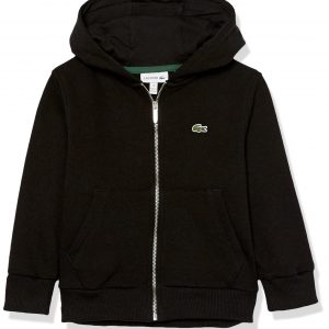 Lacoste Boys Classic Full-Zip Fleece Hooded Sweatshirt