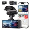 REDTIGER 4K STARVIS 2 Dash Cam Front and Rear, 5GHz WiFi 20MB/s Download, 128GB Card Included, Voice Control, Dash Camera for Cars with 3.18" Touch Screen, GPS, Loop Recording, Parking Mode(F7N Touch)