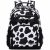 Cute Small Little Kids Cow Print Backpack Kindergarten Preschool Backpacks for Girls Ages 2-4-6 (Black Cow Print)