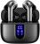TAGRY Bluetooth Headphones True Wireless Earbuds 60H Playback LED Power Display Earphones with Wireless Charging Case IPX5 Waterproof in-Ear Ear buds with Mic for TV Smart Phone Laptop Computer Sports