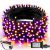 TW SHINE Halloween Lights, 200 LED 66FT Outdoor Halloween Lights Plug in with 8 Modes, Waterproof Light Outdoor, Indoor Decorations for Party Yard Haunted House Decor, Orange and Purple
