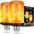 Y-STOP Halloween Decorations Upgraded LED Flame Light Bulbs, 4 Modes Flickering Light Bulb with Upside Down Effect, E26 Base Flame Bulb for Halloween Lights, Christmas Decoration, Party Decor (2 PCS)
